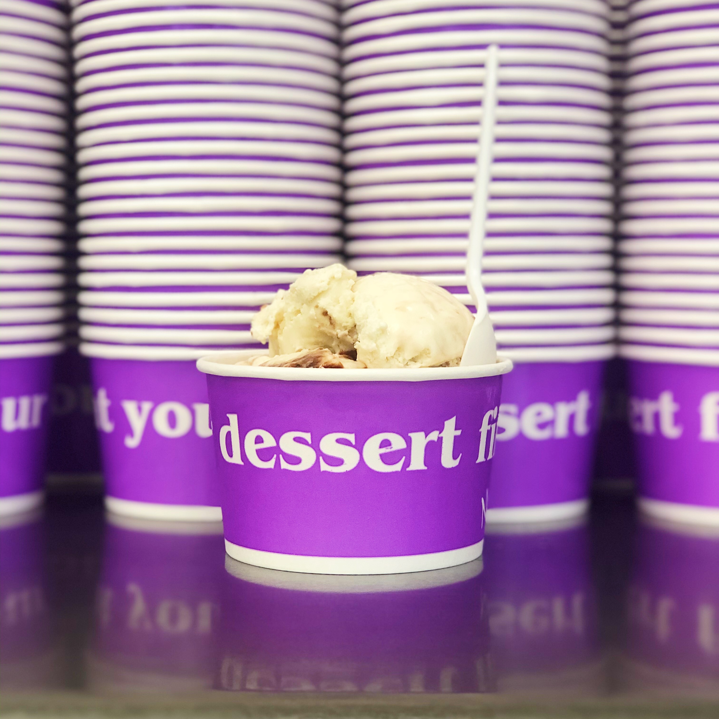 A scoop of Nona's in a cup